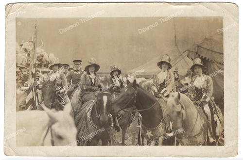 Ringling Bros. Barnum & Bailey Circus Photo Women Performers Horses & Clowns 🎪 - Picture 2 of 3