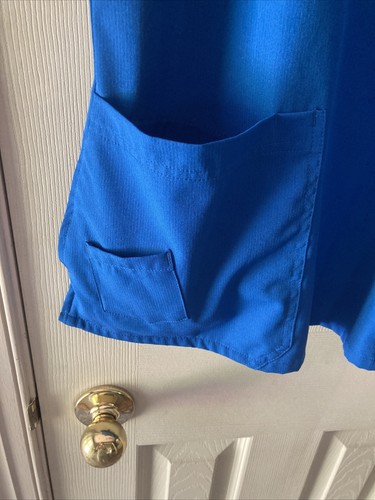 SKECHERS BY BARCO WOMENS ROYAL BLUE SCRUBS TOP POLY SPANDEX SZ L EXC COND - Picture 6 of 15
