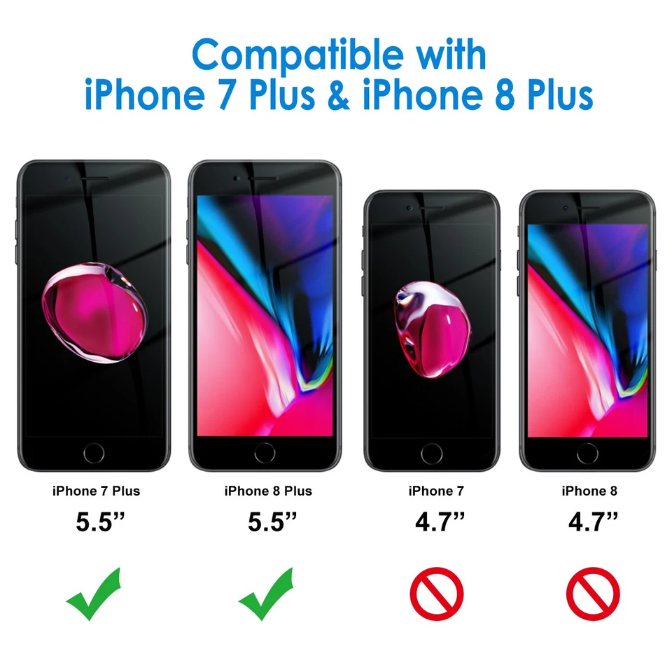 Protector de pantalla de privacidad JETech para iPhone 8 Plus y iPhone 7 Plus, paquete de 2 Foto 2 de 4