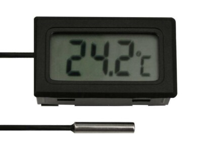 Einbau LCD Thermometer Digital Kabellänge: 1-10m -50 bis +70°C Temperaturmesser
