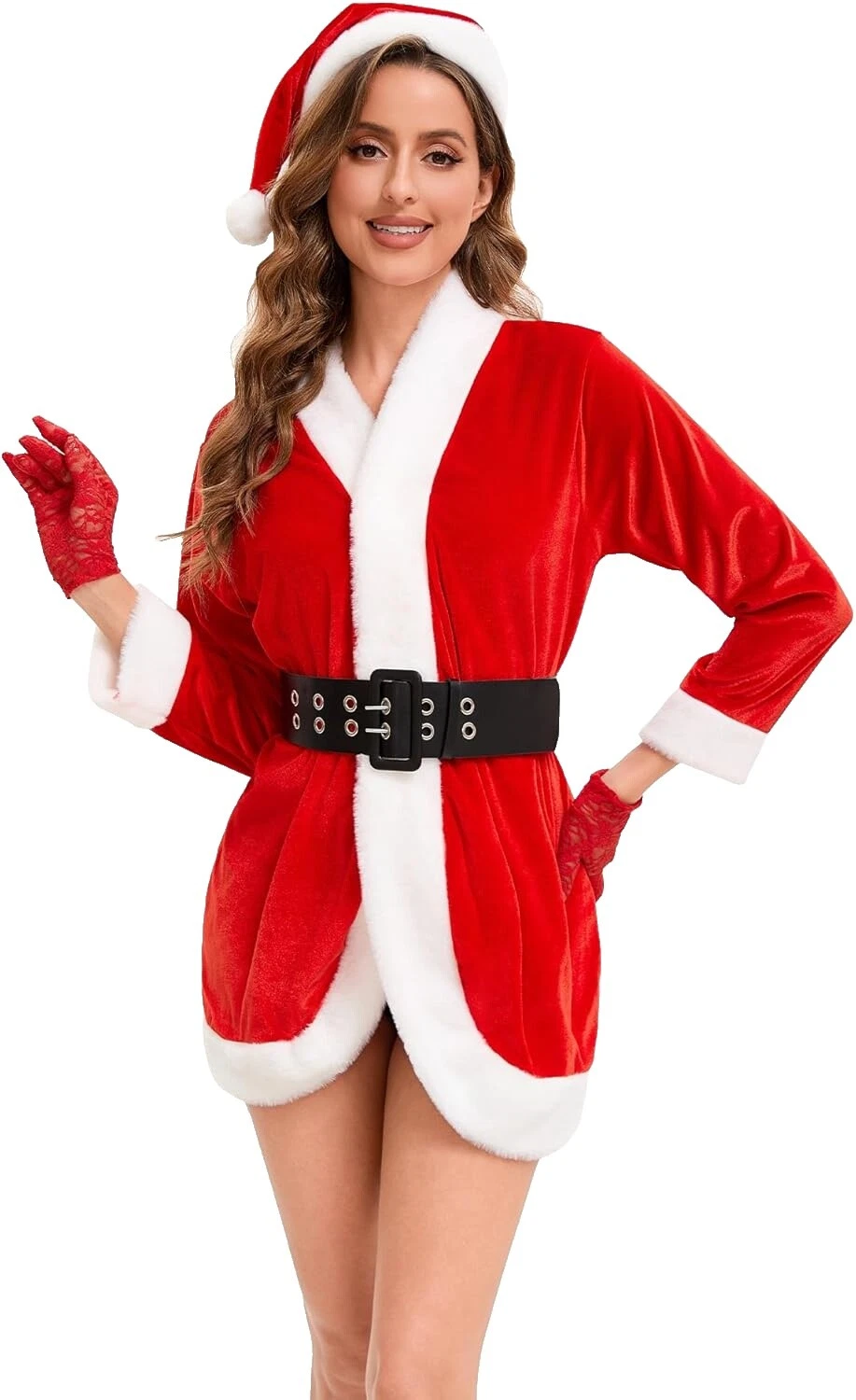 Women's Velvet Santa Claus Costumes