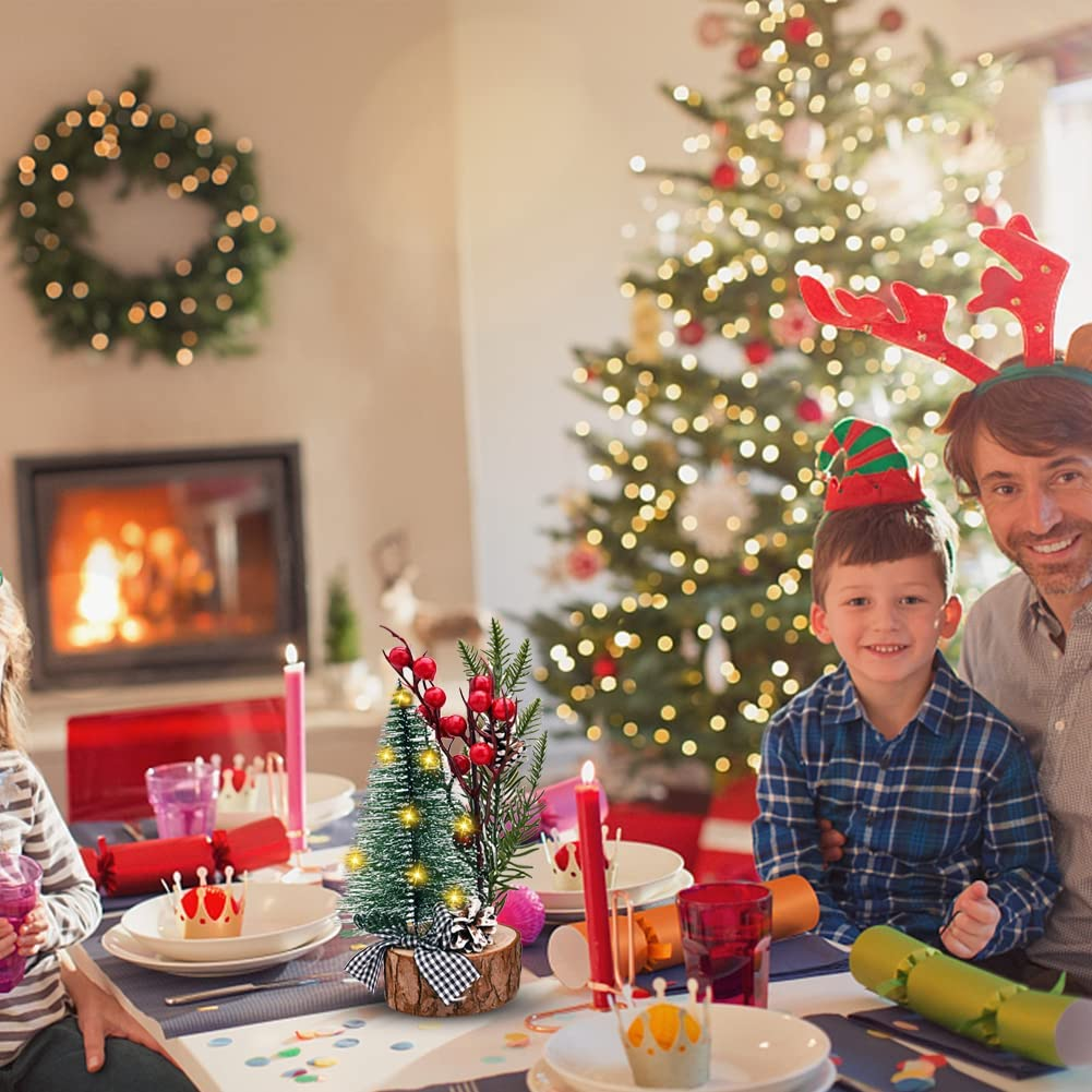 Small Desktop Christmas Tree with Led String Lights，Mini Christmas Tree Artifici eBay