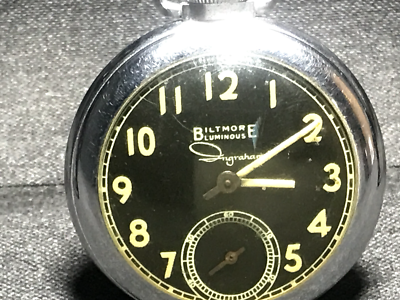 Vintage Ingraham Biltmore Luminous Pocket Watch Parts Or Repair | eBay