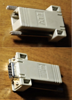 RJ45F to DB9F – network serial adapter null modem RS232 computer console adapter