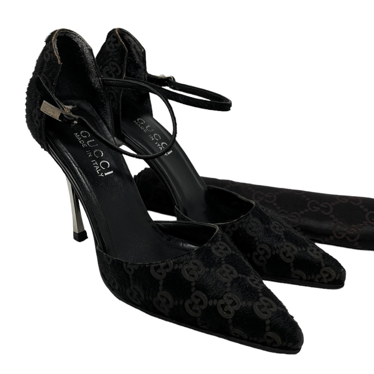 GUCCI Vintage GG Monogram Strap Pumps Heels #36.5C US6.5 GUCCI Vintage GG Monogram Strap Pumps Heels #36.5C US6.5