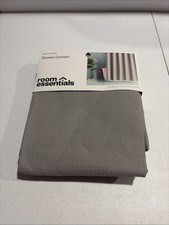 Room Essentials Shower Curtain Gray Waffle Weave Machine Washable 72  X 72  
