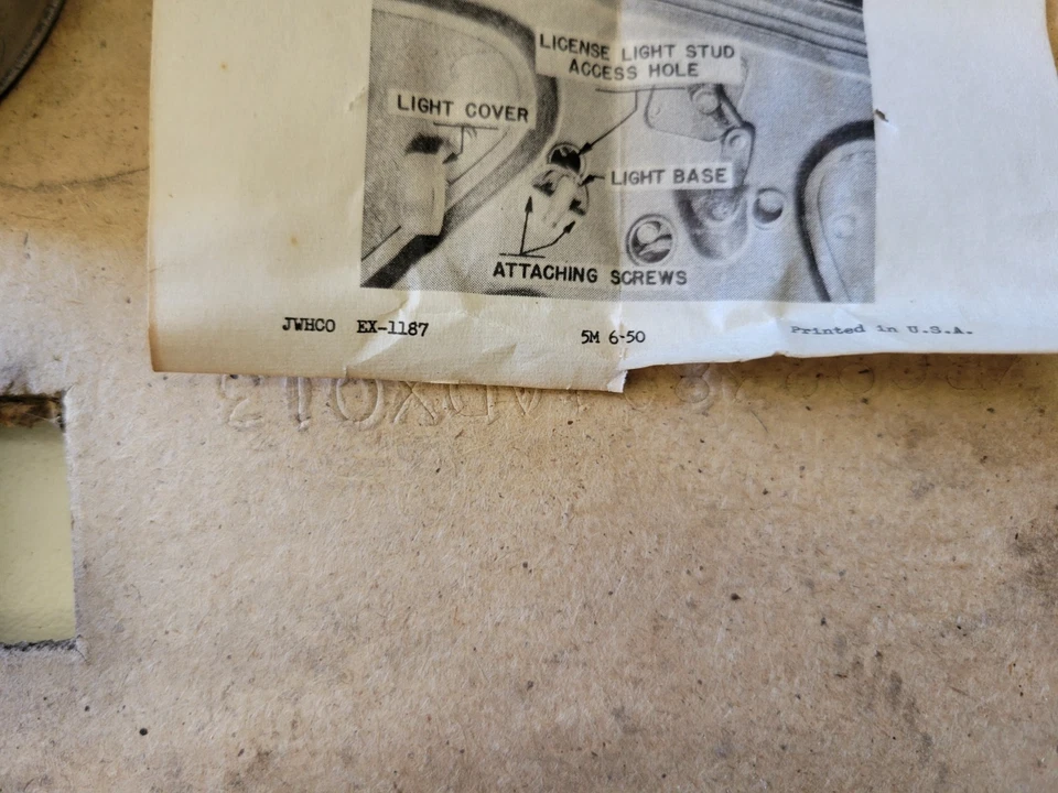 RARO DE COLECCIÓN NOS KAISER FRAZER LUZ MALETERO CON CAJA JOHN W HOBBS Foto 2 de 4