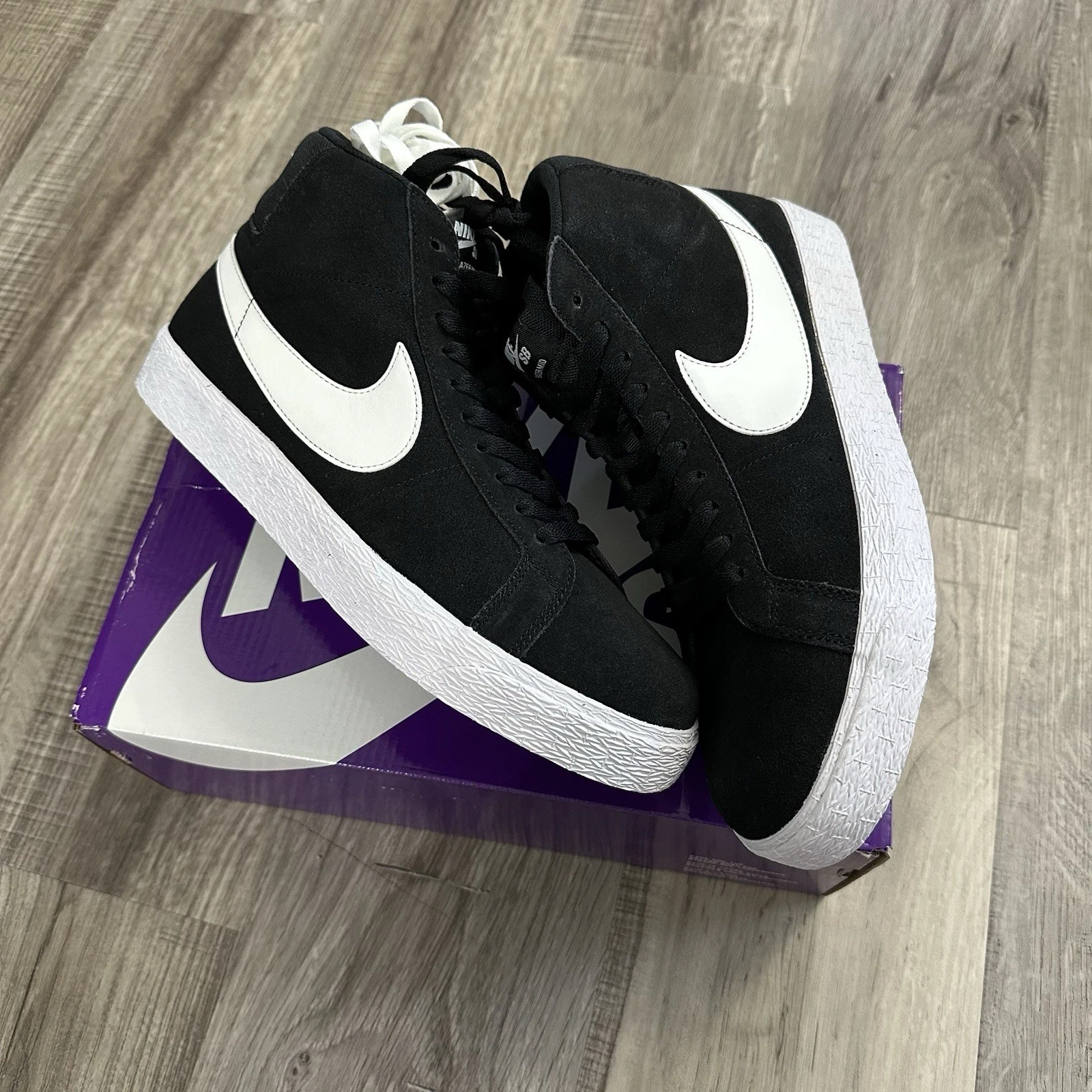 Nike SB Zoom Blazer Mid Nero Bianco 864349 002 Uomo Taglia 10 5