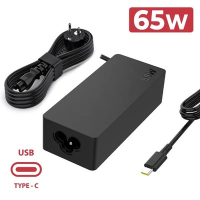 Multivolt Ladegerät 5-20V 3,25A 65W Typ C Schwarz Für Dell Laptops