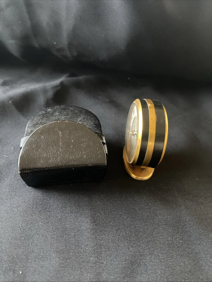 REVEIL ANCIEN DE BUREAU VOYAGE JAEGER 1950/ 1960-8 JOURS-FONCTIONNE. - Photo 3/4