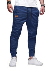 Mens Casual Joggers Pants - Cotton Drawstring Chino Cargo Pants Hiking Outdoo...