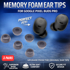 Memory Foam Ear Tips S/M/L for Google Pixel Buds Pro   3 Pairs