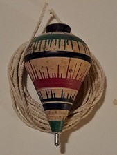 New Spinning Top Back Old Day's Traditions Real Wood.