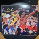 Magic Johnson gold Auto/Signed 8x10 Photo w/ MJ, LFSM cofa, pls see pics