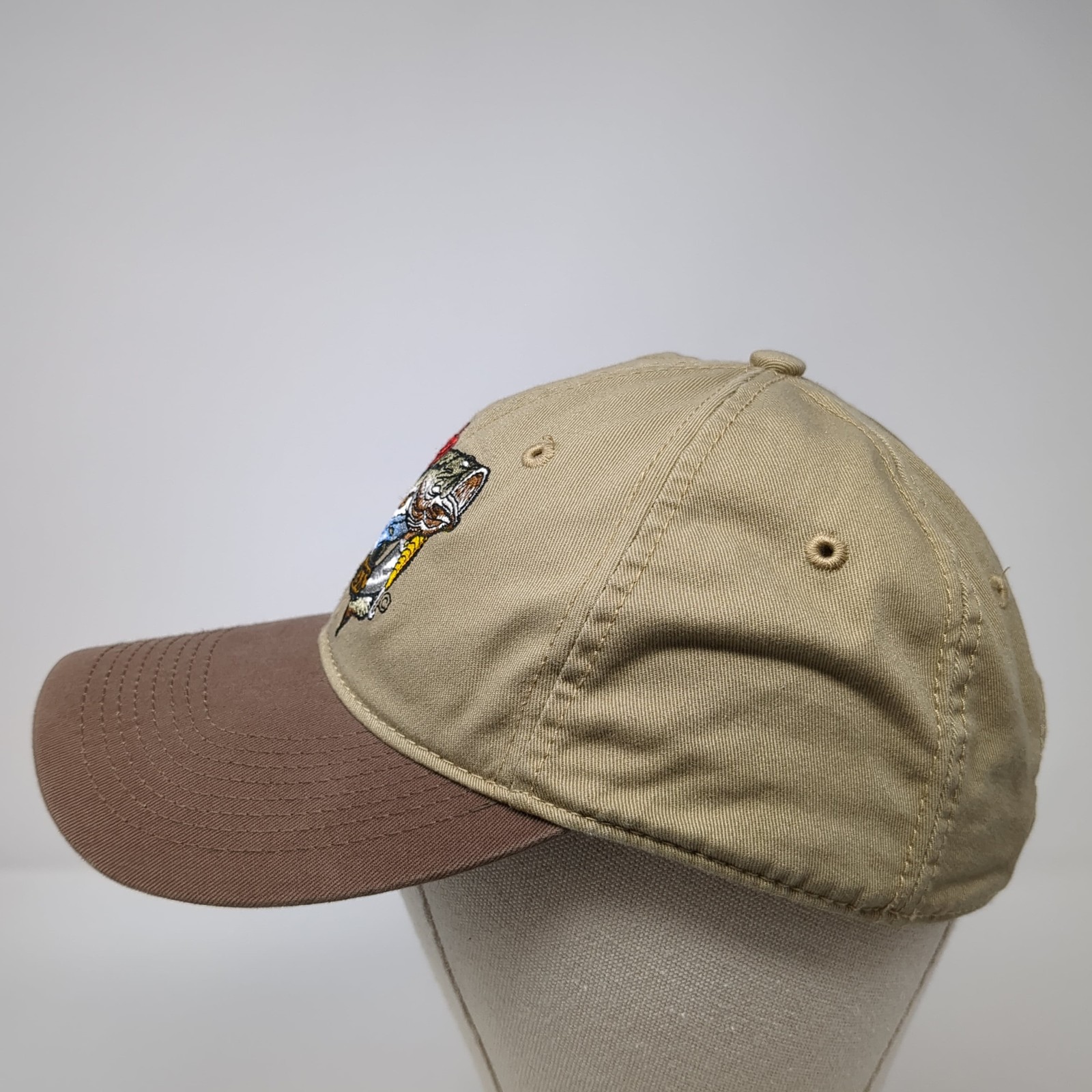 Get Hooked Bass Strapback Baseball Cap Brown One … - image 3