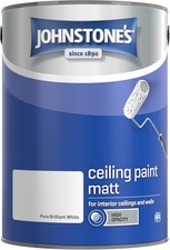 Johnstone's Ceiling Paint - Brilliant White - 5L