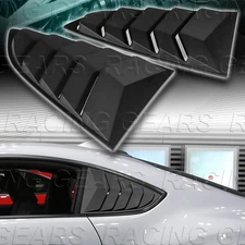 BLACK ABS SIDE WINDOW LOUVERS SCOOP COVER VENT FIT 22-24 TOYOTA GR86/SUBARU BRZ