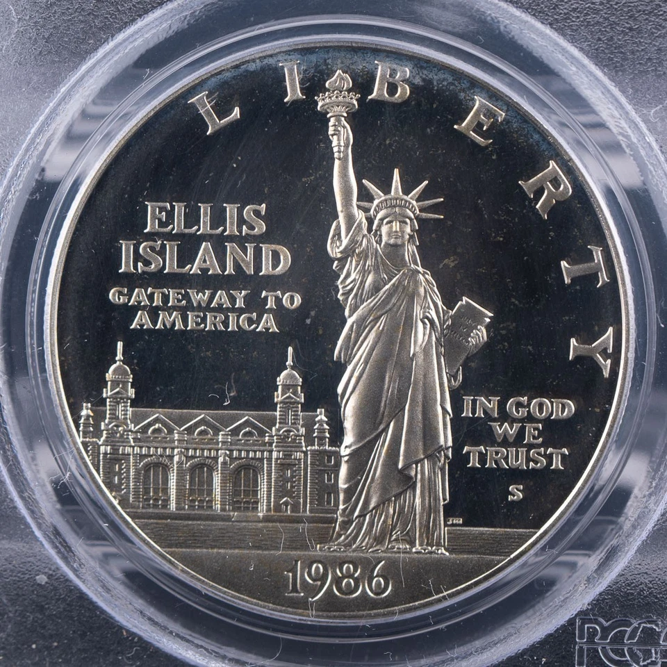 Certified 1986-S Silver $1 PCGS PR69DCAM Statue of Liberty Ellis Island - Image 2 of 4