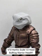 3d Printed BULLFROG HEAD#1  1.0 Head For Mythic Legions 1/12 Scale figure 