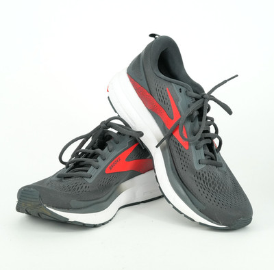 Brooks Trace 3 Mens Running Shoes Grey Red Size 8.5 Medium D Very lightly used