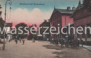 AK STADTBAHNHOF STRAUSBERG POSTA FERROVIARIA BERLINO STRAUSBERG TRENO 436 1925 (BW3105)