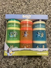 Whiskware Portable Snacking Made Easy, Snack Containers for Kids BLUEY NIB