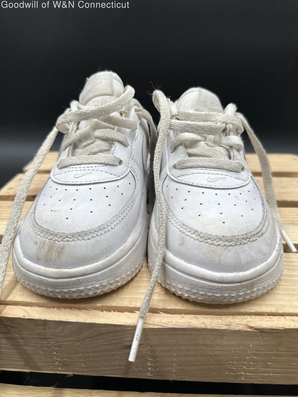 Nike Force 1 Low Classic All White Toddler Shoes Size 9C COA