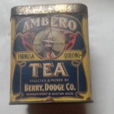 Ambero Formosa Oolong Tea Advertising Tin Ber...