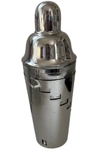 Pottery Barn Stainless Steel Cocktail Shaker With “Twist A Recipe” Feature Mixer