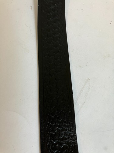Cintura Cabela's nera in pelle lavorata fibbia ottone cucita cowboy 900081 taglia 40 - Foto 4 di 16