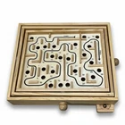 Wooden Marble Maze Labyrinth Tilt Balance Dexterity Puzzle Game Board Brain Game