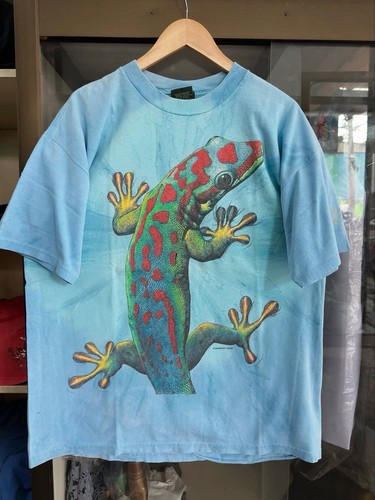 Vintage Habitat Leopard Gecko Tie Dye Shirt XL