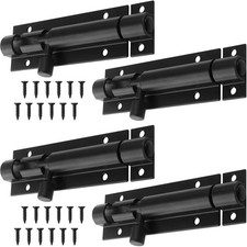 4 Pack 5 Inch Barrel Bolt Lock, Heavy Duty Slide Latch Lock, Security Sliding La