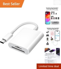 USB C SD Card Reader for iPhone 15 16/iPad/MacBook/Mac, USB-C Type C SD Reade...