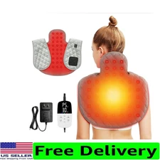 Remote Controlled Red Light Therapy Pad - Timed Relief for Neck, Shoulder & Back