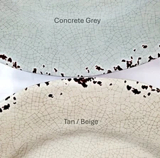 Tommy Bahama Melamine Dinner Plates , 4  - 11 ” Rustic Crackle, Tan or Grey