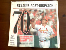 70 McGWIRE HOME RUN ST LOUIS POST-DISPATCH NEWSPAPER SEPT 28, 1998 MARK McGWIRE