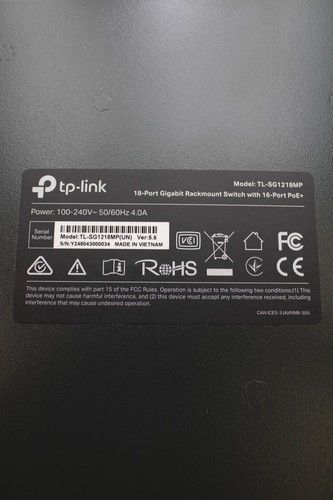 TP-Link TL-SG1218MP 16 Port Gigabit PoE Switch 16 PoE - Picture 4 of 11