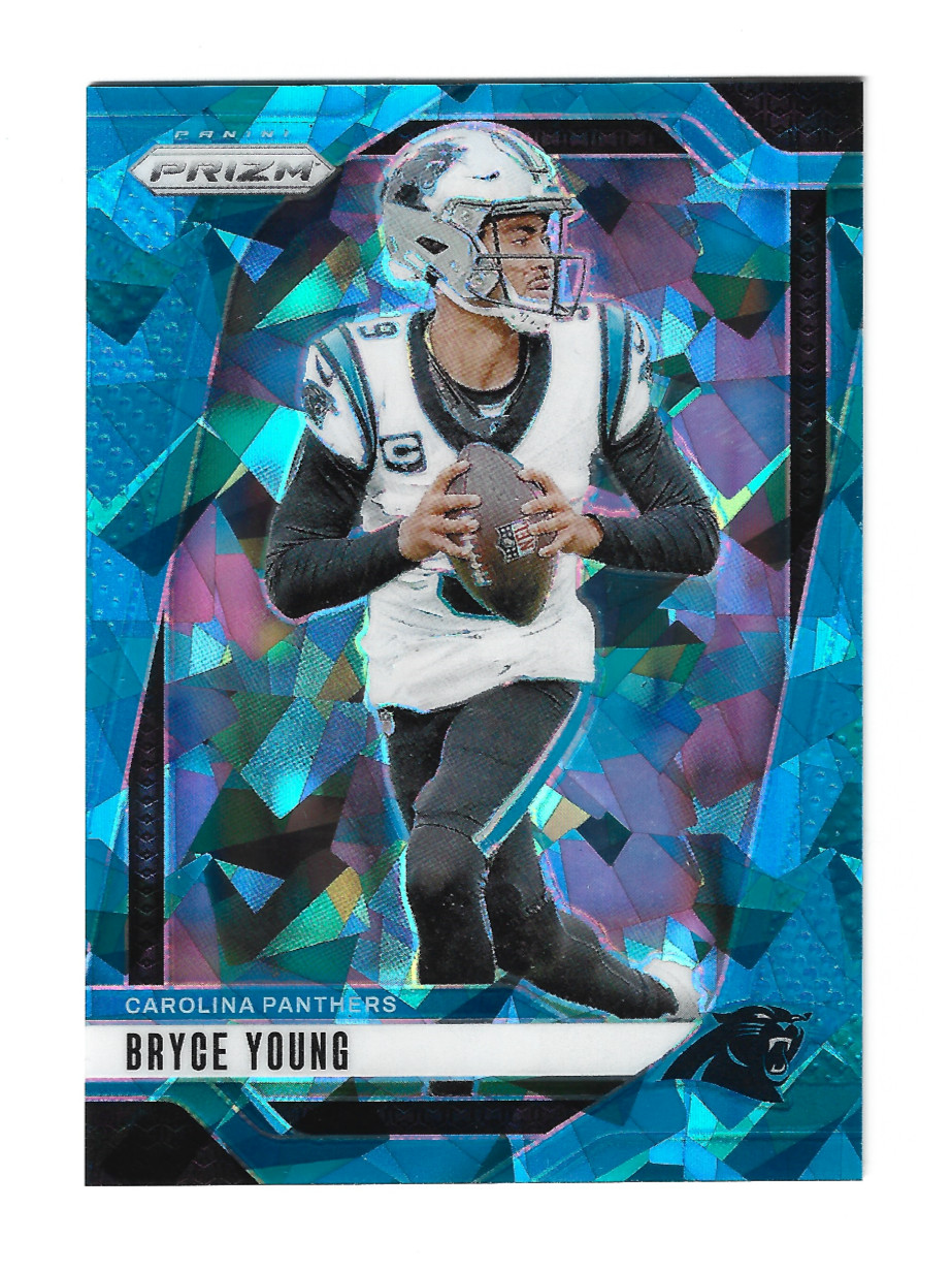 2024 Panini Prizm Bryce Young #37 Blue Cracked Ice Prizm #55/99