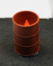 O Scale Burn Barrel with Flickering LED