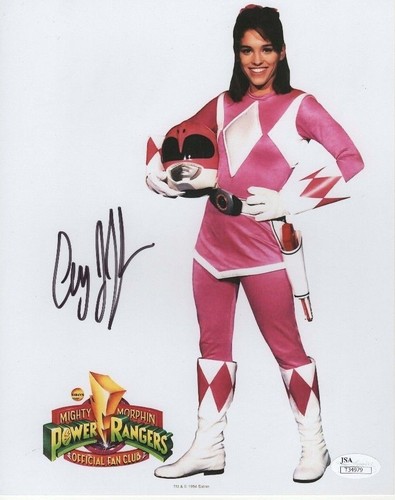 amy jo johnson signed 8x10 photo mighty morpin power rangers