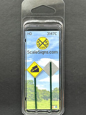 HO-3000-147-C / 1:87 Scale Railroad  Street Road Signs "Hill"