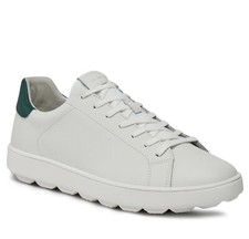 Scarpe Sneakers Geox Spherica Ecub pelle bianca e verde