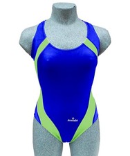 ACCLAIM Maldives Ladies Sports Racer Back Strappy Swim Costume Royal Blue Size 8