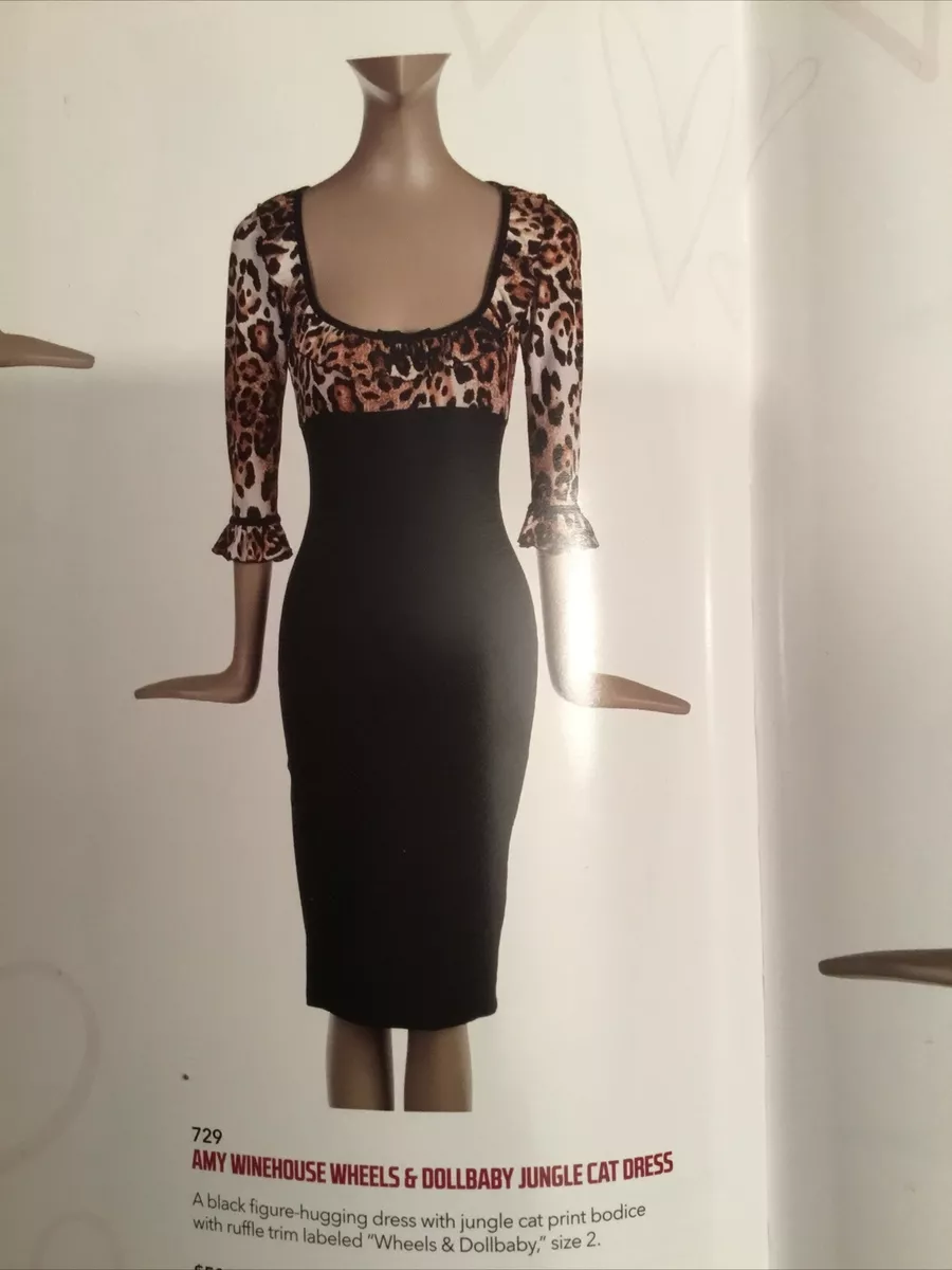 WHEELS AND DOLL BABY BLACK AND LEOPARD RUFFLE DRESS Aso Amy
