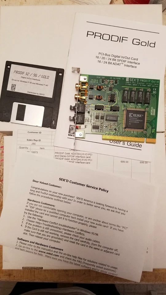 SEKD RME Prodif Gold / Digi 32/8 PCI card digital audio computer interface - Image 3 of 4