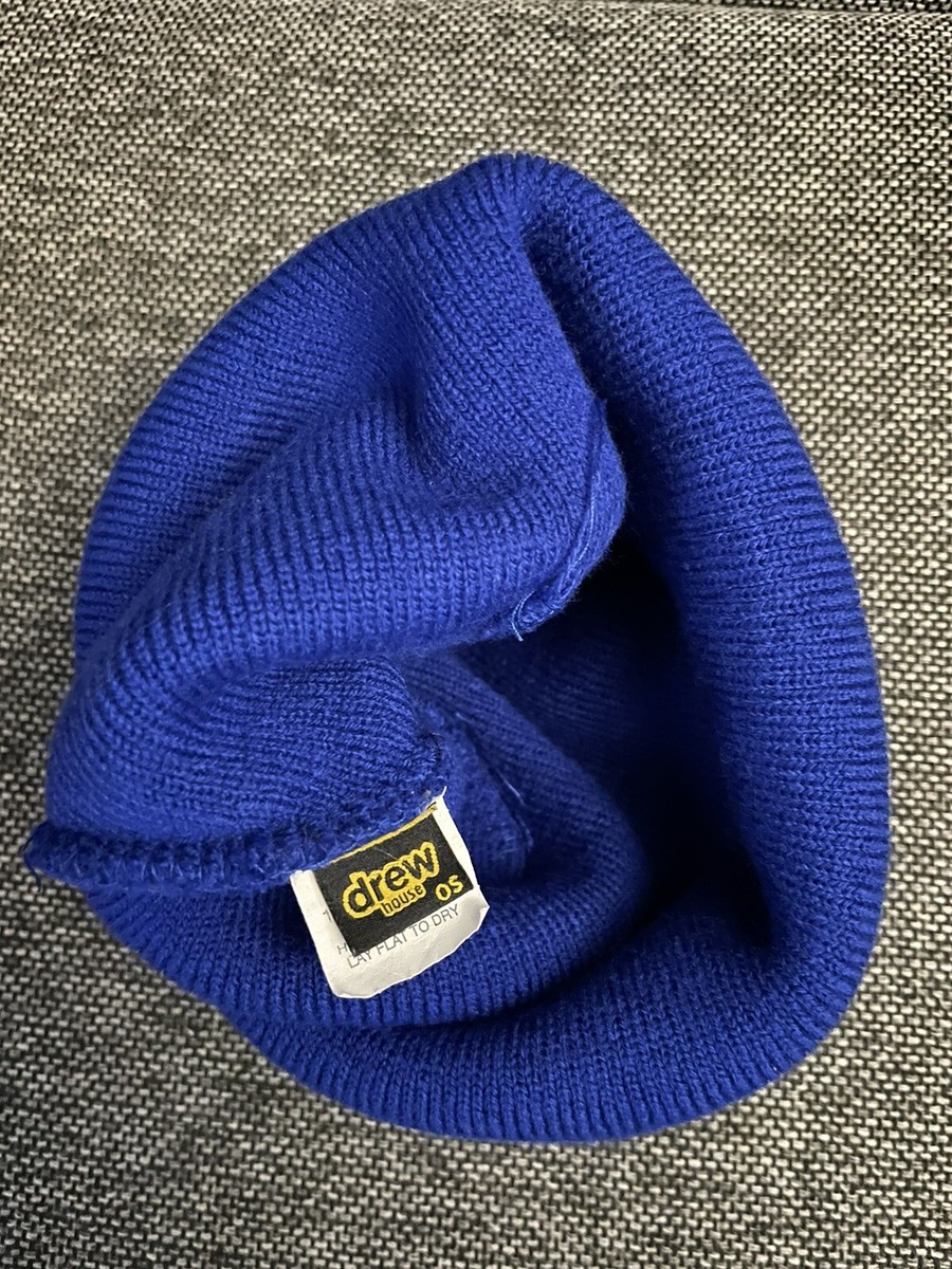 drew house blue beanie DREW HOUSE - WHITE BEANIE MASCOT - JUSTIN BIEBER Size One  main image 2