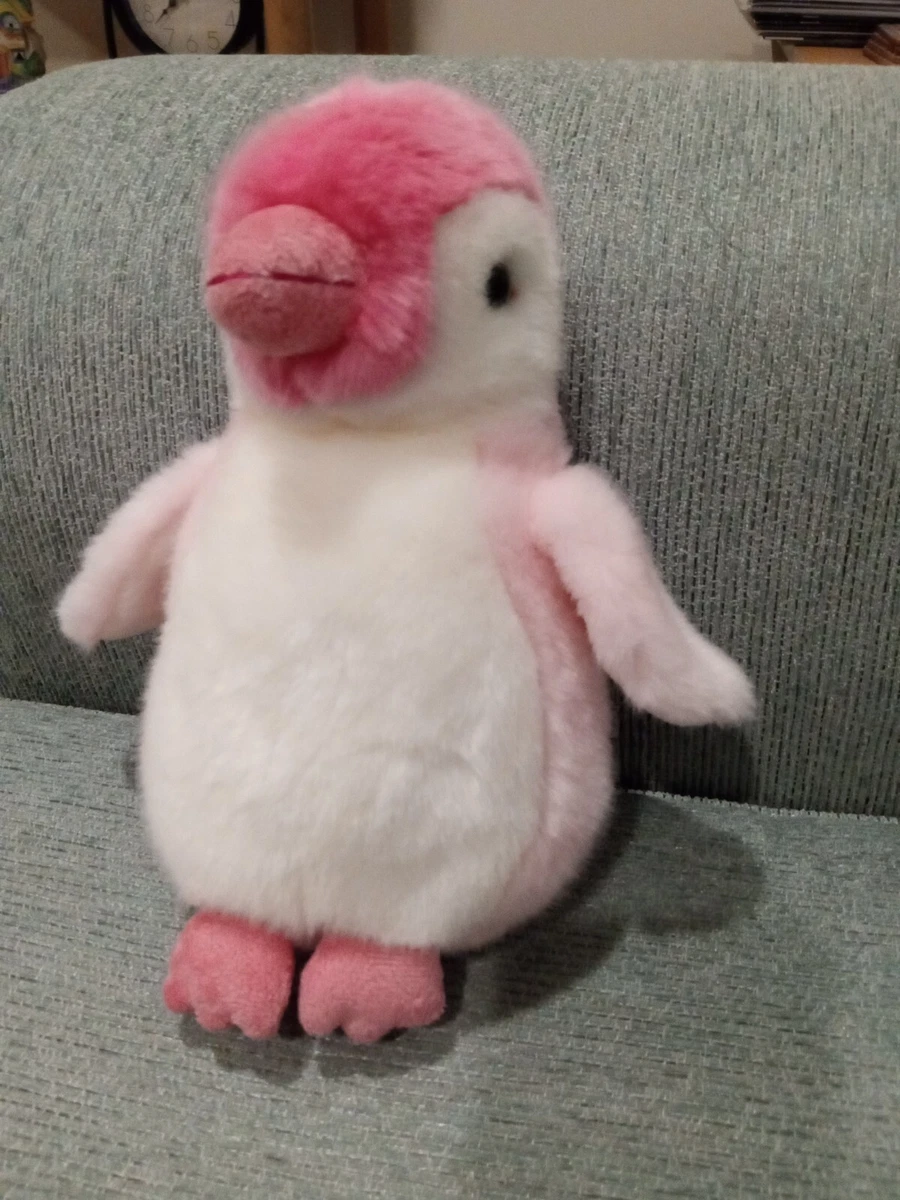 Animal Adventure Pink Penguin White Bird Plush Stuffed Doll 8 inch