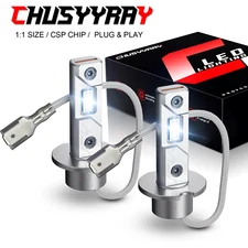 H3 LED Fog Light Bulb Conversion Kit 6500K Bright Canbus Super White High Power