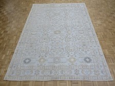 8'10 x 12'2 Hand Knotted Gray Oushak Oriental Rug Heriz G15300